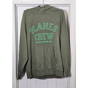 Paper Planes Greatness Is The Process Planes Crew Hoodie Size XL Green